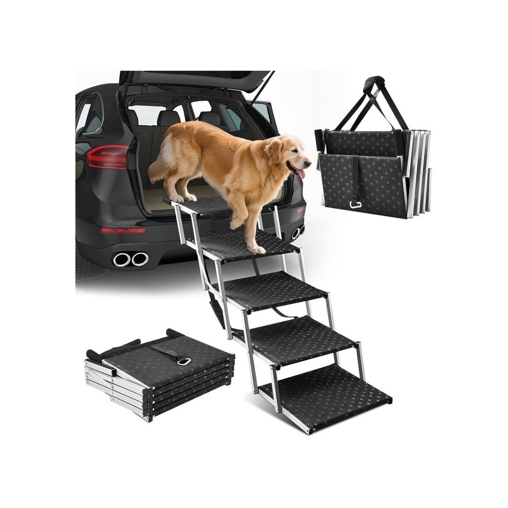 Non Slip Dog Stairs for Large Dogs Folding Portable Ramp Step for Car SUV Trucks